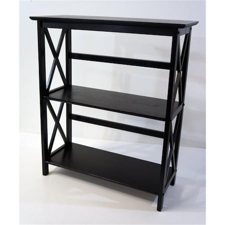 Yu Shan Co Usa Yu Shan CO USA Ltd 324-32 Montego 3 tier Bookcase Black 324-32